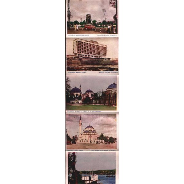 İstanbul´a dair 12 görselin yer aldığı akordeon formunda İSTANBUL HATIRASI (Albüm), İstanbul Yayınevi, 12x113 cm