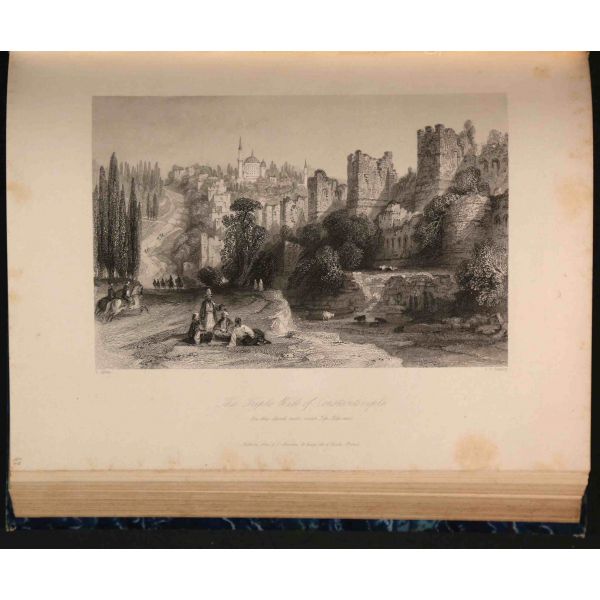 L´EMPIRE OTTOMAN ILLUSTRE: CONSTANTINOPLE (Ancienne et Moderne), (metin: M.M. Leon Galibert & Pelle), (gravürler: Thomas Allom), 1836, Fisher Fils,  60+58+54 sayfa, 22x27 cm...