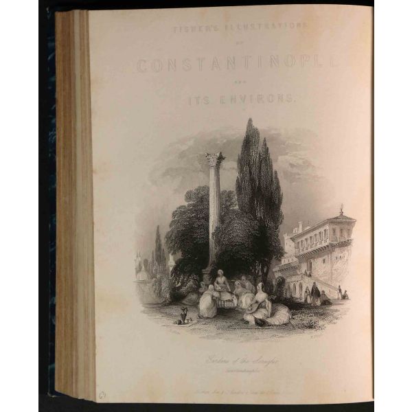 L´EMPIRE OTTOMAN ILLUSTRE: CONSTANTINOPLE (Ancienne et Moderne), (metin: M.M. Leon Galibert & Pelle), (gravürler: Thomas Allom), 1836, Fisher Fils,  60+58+54 sayfa, 22x27 cm...