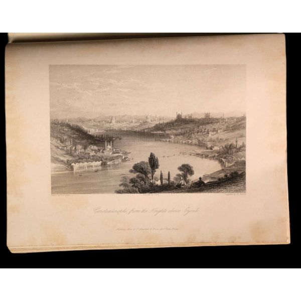 L´EMPIRE OTTOMAN ILLUSTRE: CONSTANTINOPLE (Ancienne et Moderne), (metin: M.M. Leon Galibert & Pelle), (gravürler: Thomas Allom), 1836, Fisher Fils,  60+58+54 sayfa, 22x27 cm...