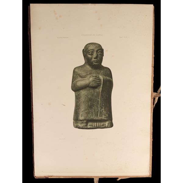 CATALOGUE ANTIQUITES ASSYRIENNES, METHODIQUE ET RAISSONNE (1. ve 2. cilt takım halinde), (Koleksiyon: M. De. Clercq), 1885, Ernest Leroux Paris,  353 sayfa, 37x52 cm...