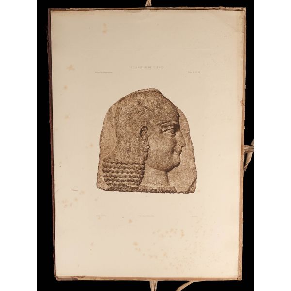 CATALOGUE ANTIQUITES ASSYRIENNES, METHODIQUE ET RAISSONNE (1. ve 2. cilt takım halinde), (Koleksiyon: M. De. Clercq), 1885, Ernest Leroux Paris,  353 sayfa, 37x52 cm...