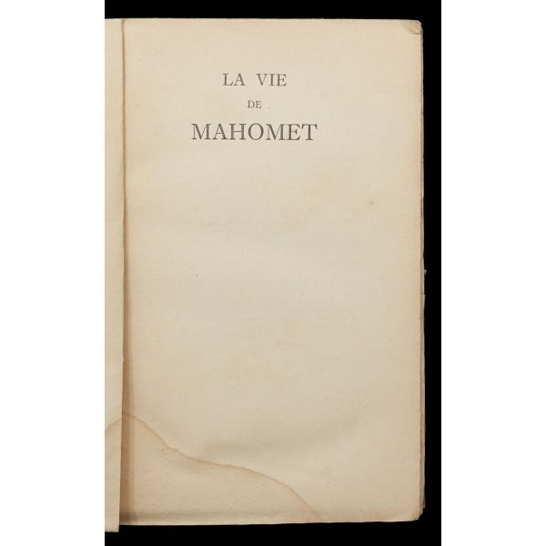 LA VIE DE MAHOMET, Emıle Dermenghem, 1950, Charlot Paris, 326 sayfa, 12x19 cm...