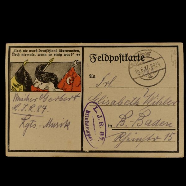 İtifak Devletleri´nin bayrakları görselli ittifak kartpostalı, 14x9 cm...