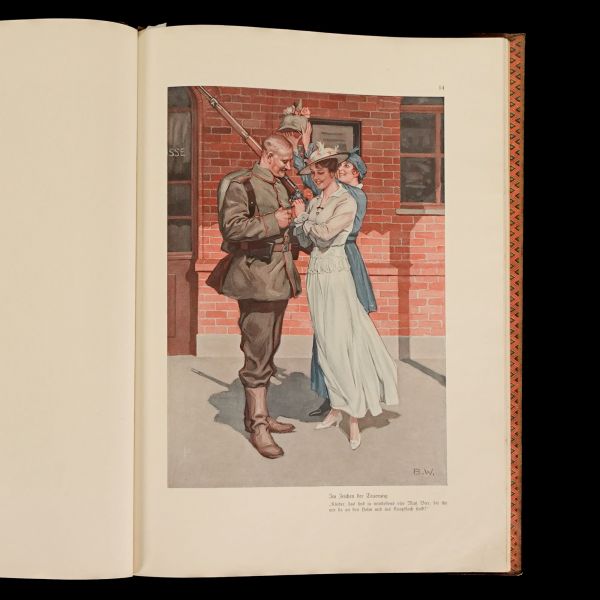 IN DER HEIMAT, IN DER HEIMAT... (Kriegsbilder-Album), B. Wennerberg, Verlag von Albert Langen, München, 30 sayfa, 30x40 cm...