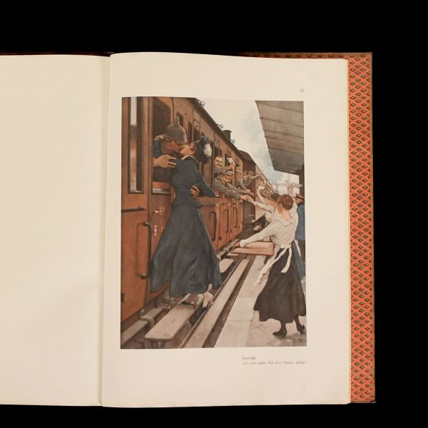 IN DER HEIMAT, IN DER HEIMAT... (Kriegsbilder-Album), B. Wennerberg, Verlag von Albert Langen, München, 30 sayfa, 30x40 cm...