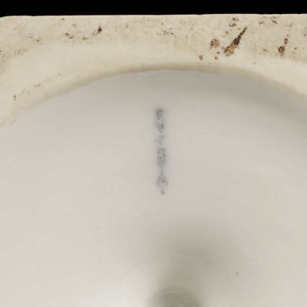 KPM Damgalı 2 adet porselen şamdan, 14x9 cm...