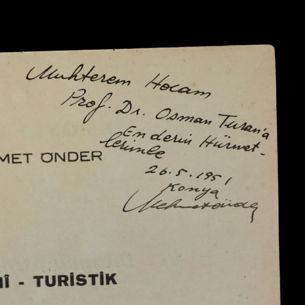Tarihi - Turistik KONYA REHBERİ, Mehmet Önder, 1950, Yeni Kitap Basımevi - Konya, 154 sayfa, 14x20 cm…