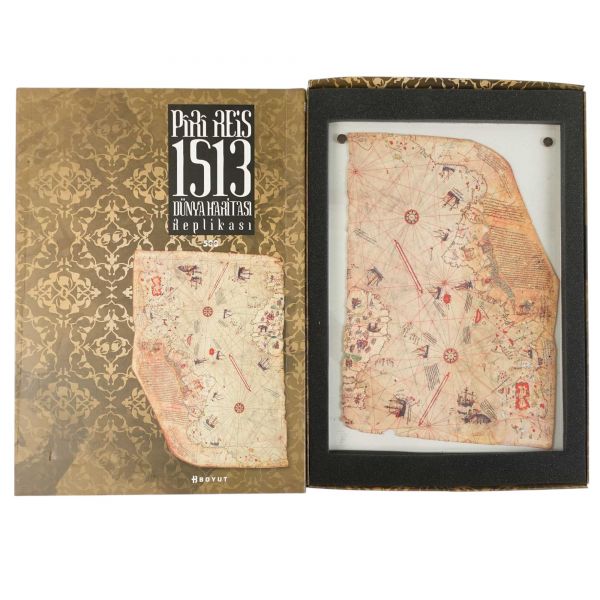 PİRİ REİS 1513 DÜNYA HARİTASI REPLİKASI, Boyut Yayıncılık, 53x36 cm...