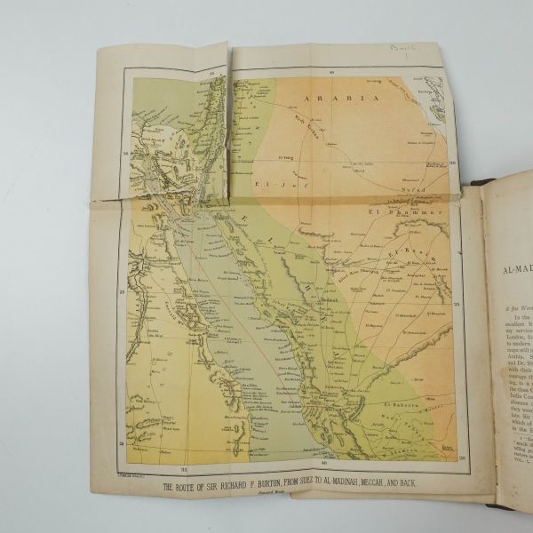 PERSONAL NARRATIVE OF A PILGRIMAGE TO AL-MADINAH & MECCAH (2 cilt takım), Captain Sir Richard F. Burton, 1893, Tylston And Edwards (Londra), 14x22 cm...