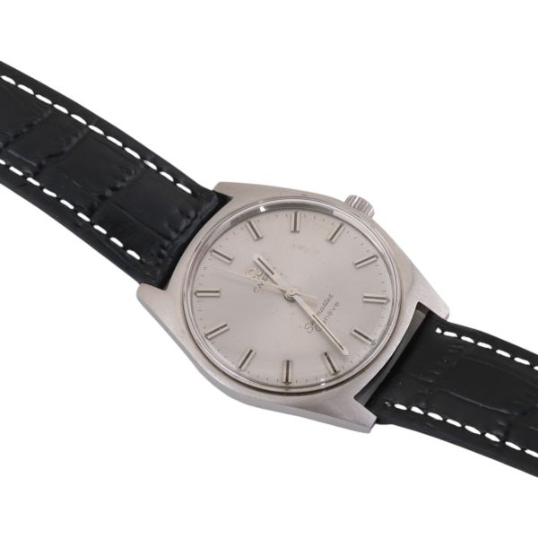 Omega Seamaster, Swiss Made, deri kordonlu vintage erkek kol saati...