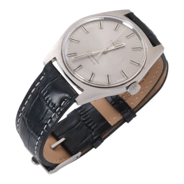 Omega Seamaster, Swiss Made, deri kordonlu vintage erkek kol saati...