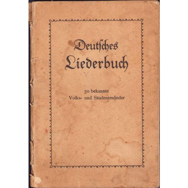 Almanca nota kitabı, Deutsches Lieder Buch, Berlin, sırtı haliyle, 61 sayfa, 13x19 cm