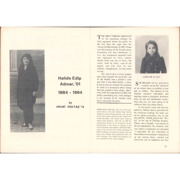 İstanbul Amerikan Koleji 1964 yılı mezuniyet yıllığı, Halide Edip kapaklı, 80 sayfa, Ekspres Matbaası, İstanbul Cağaloğlu