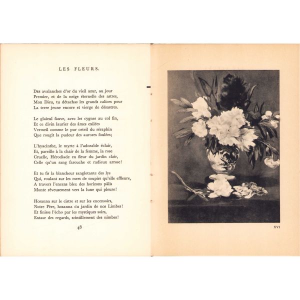 Les Fleurs Dans La Poesie Française [Fransız Şiirinde Çiçek], Collection Jacques Haumont, Paris, 1954, 13x19 cm