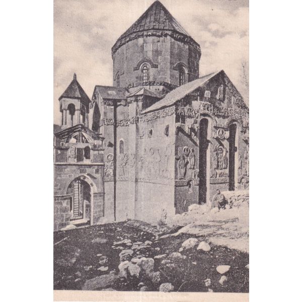 Osmanlı dönemi, Van Akdamar Kilisesi genel görünüm, arkası Ermenice-Fransızca yazılı, Editör Armenian Mechitariste Vienne