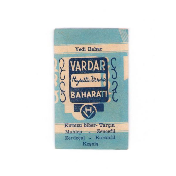 Vardar marka yedi bahar baharatı, içi dolu, 4x7 cm