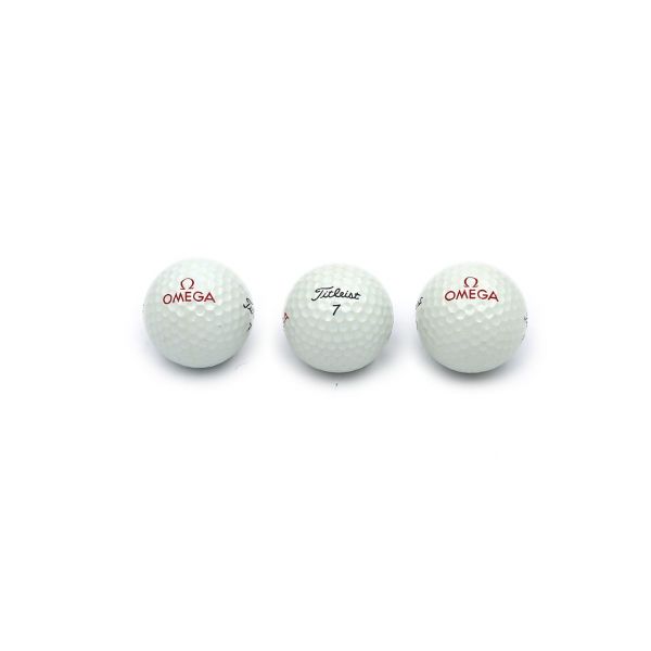 Omega, kutusunda 3 adet golf topu, 13x4 cm