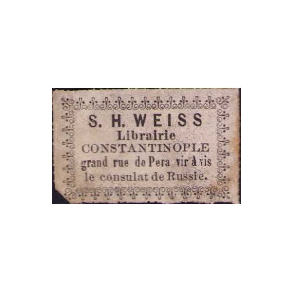 Zellich Freres - Constantinople (4x2 cm) ve S. H. Weiss Librairie Constantinople (3x2 cm) vinyeti