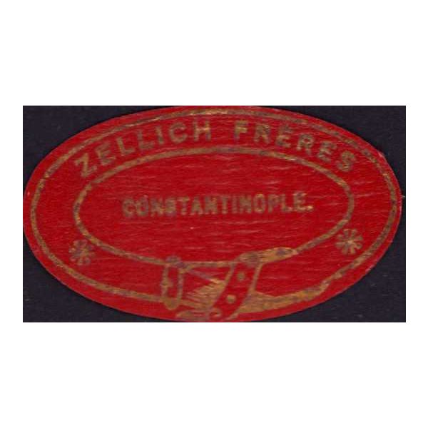 Zellich Freres - Constantinople (4x2 cm) ve S. H. Weiss Librairie Constantinople (3x2 cm) vinyeti