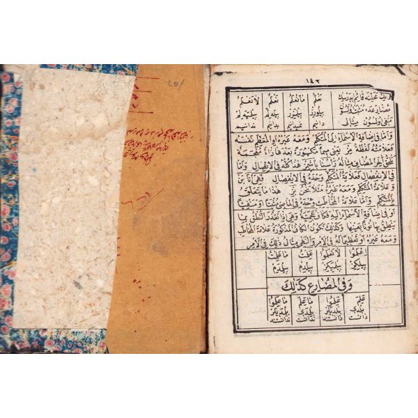 Arapça gramer kitabı, ilk iki sayfa eksik, cilt kopuk, 143 sayfa, 10x13cm