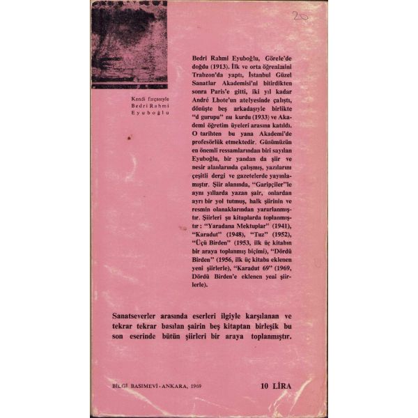 Karadut 69, Bedri Rahmi Eyüboğlu, Ankara, 1969, 239 sayfa, 11x20cm