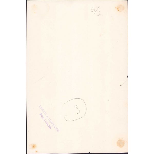 İran’ın Ekol Sahibi Nesta‘lik Hattatı Ali Meşhedî'nin [v.1520] Ta'lik Bir Levhasının Fotoğrafı, arkasında Sebah&Joaillier damgası mevcut,  12x18 cm