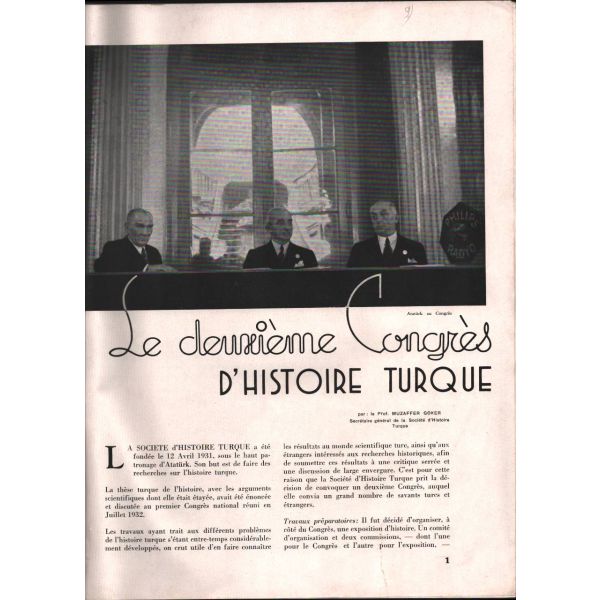Fransızca LA TURQUIE KEMALISTE dergisinin Aralık 1937 tarihli sayısı, 24x32 cm